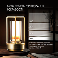 Лампа-нічник світлодіодна сенсорна LED з регулюванням яскравості Золото (KL-Gold), фото 2