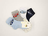 Дитячі шкарпетки середні Pe.Chito машинка бавовна для хлопчиків 12 пар/уп мікс кольорів