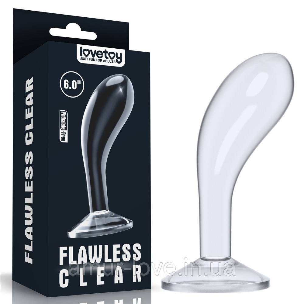 Анальна пробка Flawless Clear Prostate Plug 6" Clear