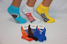 Жіночі шкарпетки короткі з бавовни з малюнком НЛ яскраві асорті