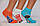 Жіночі шкарпетки короткі з бавовни з малюнком НЛ яскраві асорті, фото 3