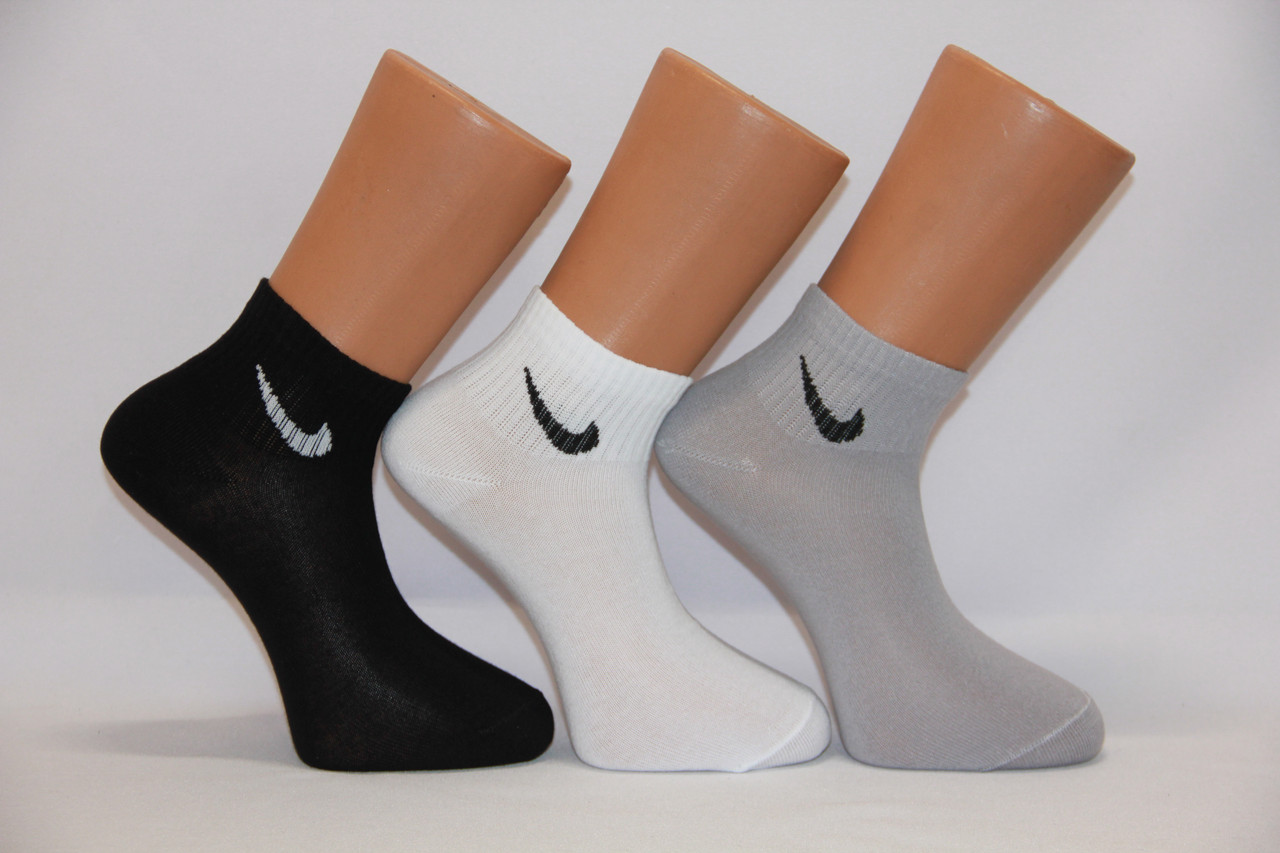 Спортивні чоловічі шкарпетки середні з бавовни Ф17 41-45 асорті N