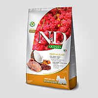 Сухий корм FARMINA N&D Quinoa Skin&Coat MINI для дорослих собак дрібних порід з перепілкою, 2.5 кг