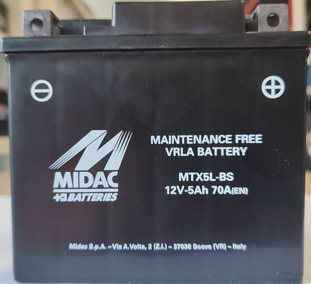 Мотоакумулятор MIDAC MTX5L-BS 12 V 5 A·год (0) AGM