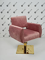 Парикмахерское кресло на золотом квадрате Entoni Кресла для парикмахеров на гидравлике