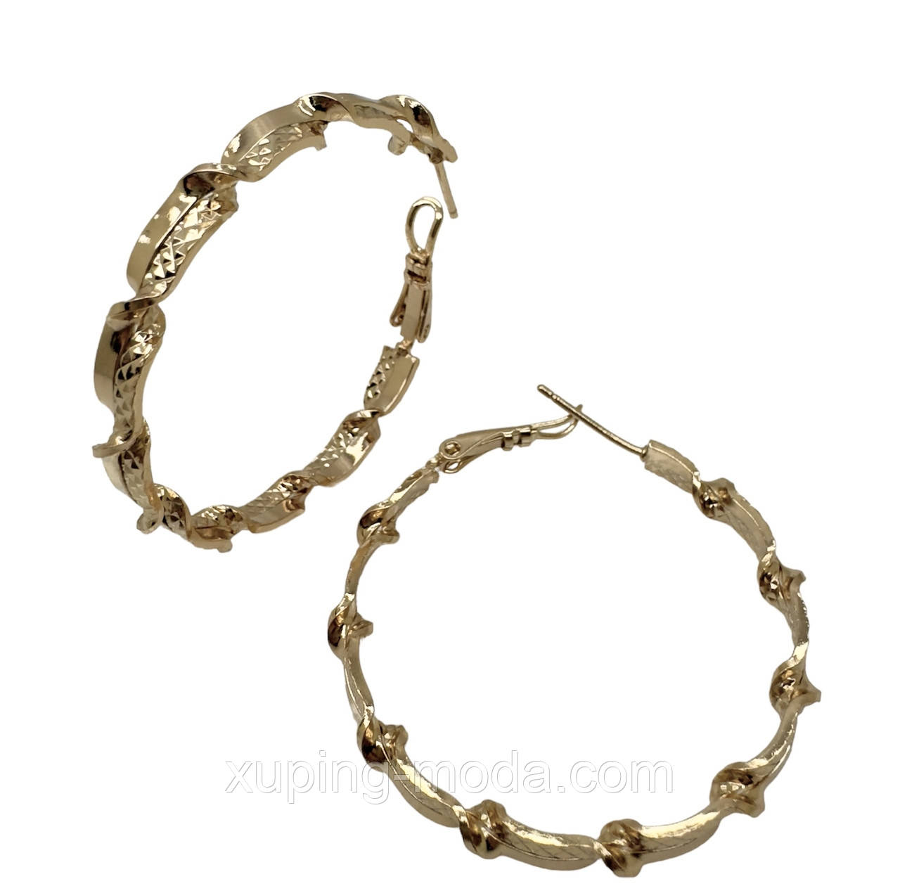 25 мм. Сережки кільця xp. 18k, фото 1