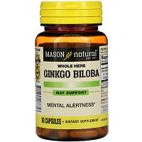 Травы Mason Natural Гинкго Билоба, Ginkgo Biloba, 60 капсул (MAV17735)