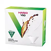 ФІЛЬТРИ ПАПЕРОВІ ДЛЯ ПУРОВЕРА HARIO V60 02 НА 1-4 ЧАШКИ 100 ШТ БІЛІ