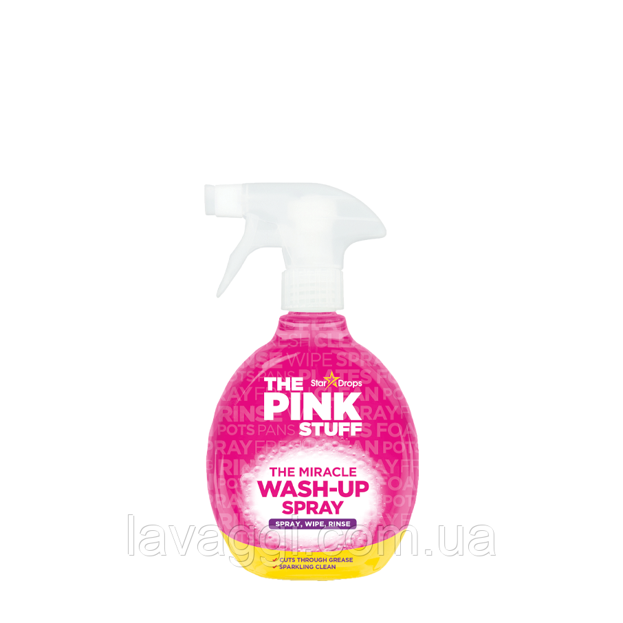 Средство для мытья посуды и чистки всех поверхностей жира Pink Stuff Wash-Up Spray 500 мл - фото 1 - id-p2135653438