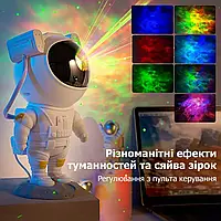 Ночник 3d -проектор звездного неба астронавт БОЛЬШОЙ с пультом , с регулировкой яркости Лазерный,космонавт olg