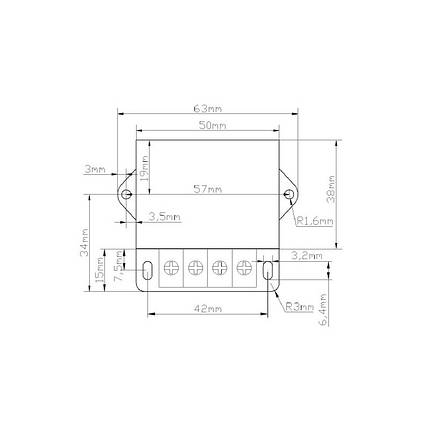 Універсальний модуль перетворювач/стабілізатор/конвертер DC-DC 9-35В - 5В 3А, 15Вт, фото 2
