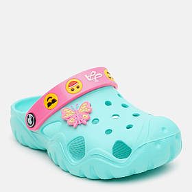 Сабо підліткові з ПВХ шлейкою 117184 Бірюзові