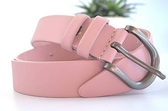 Жіночий рожевий пояс натуральна шкіра подарунок для дівчини | від 80 до 140 см