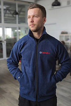 Флісова кофта Synevyr 260 з вашим Логотипом Темно синя