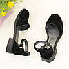 Туфлі жіночі замшеві на низькому ходу, колір чорний. 41 розмір, фото 3