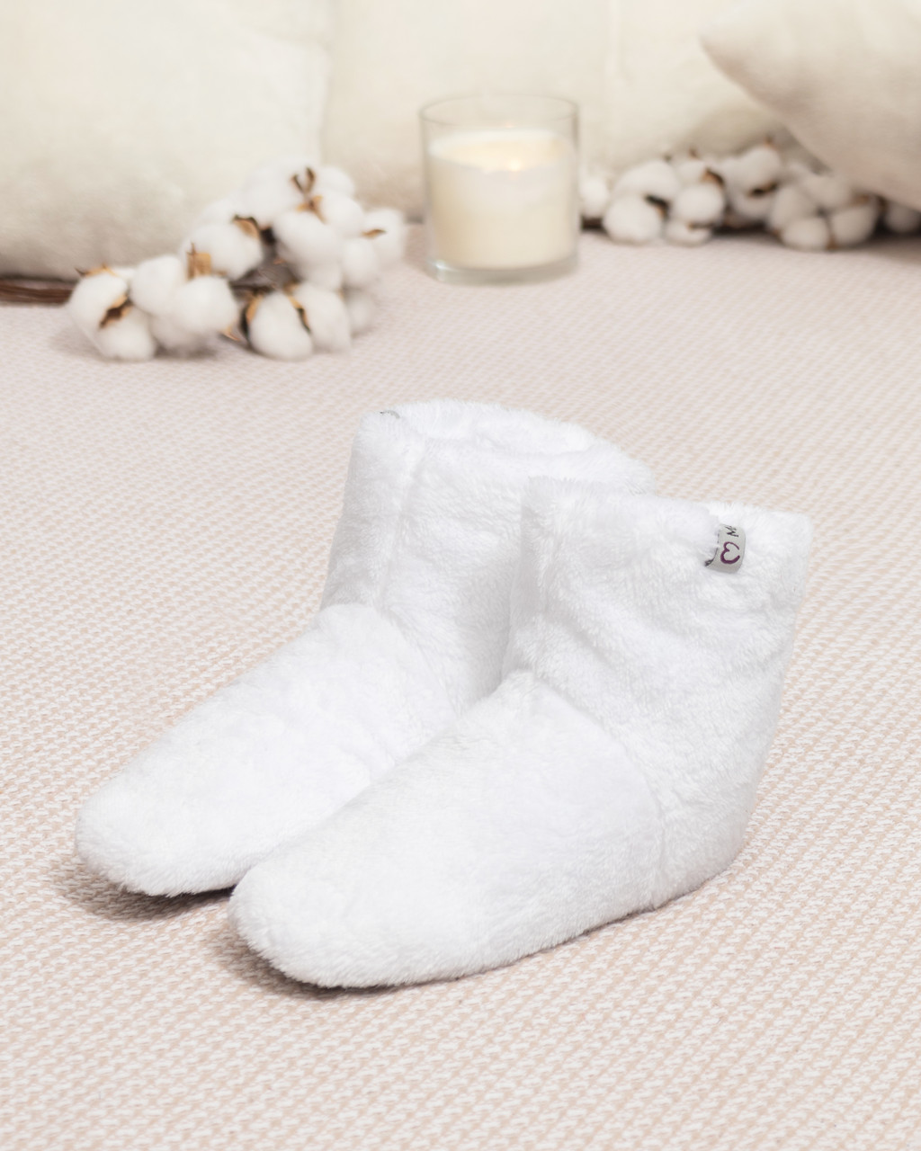 Капці-чобітки дитячі домашні махрові Білий, фото 1