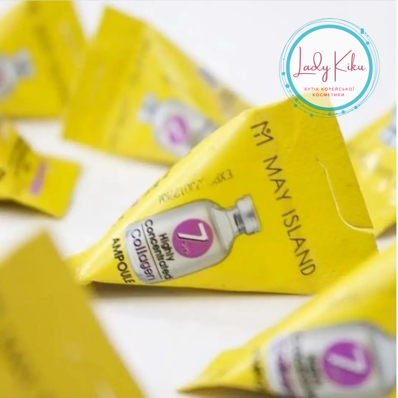 Ампула з колагеном для пружності шкіри обличчя May Island 7 Days Highly Concentrated Collagen Ampoule, 3ml