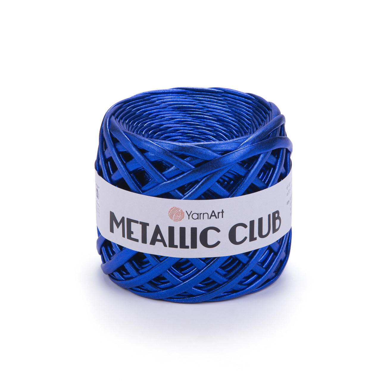Пряжа трикотажная YarnArt Metallic Club, Синий електрик №8118, (ЯрнАрт Металік Клаб) 180гр., 55м.