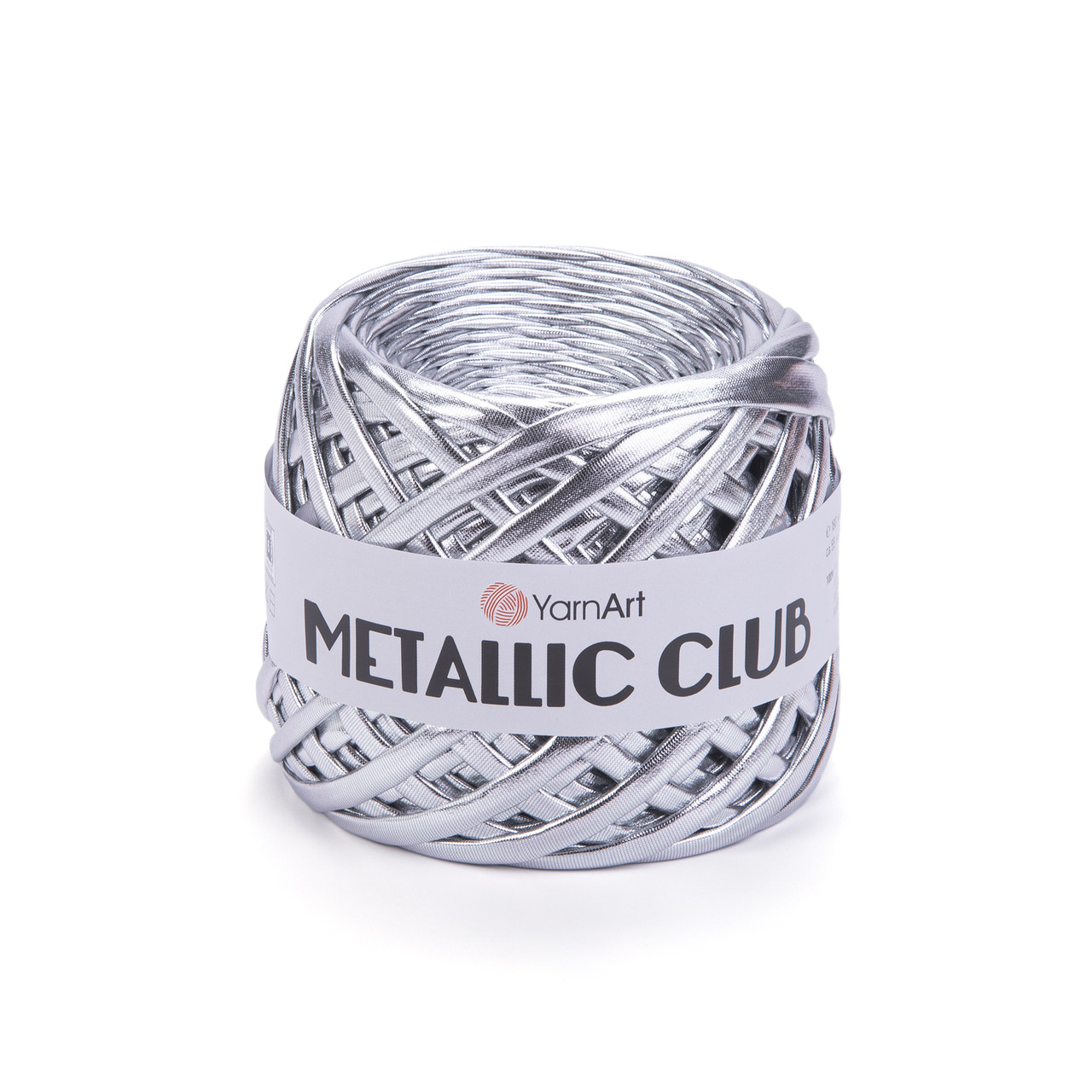 Пряжа трикотажная YarnArt Metallic Club, Серебро №8102, (ЯрнАрт Металік Клаб) 180гр., 55м.