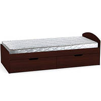 Кровать с матрасом и ящиками 90+2 орех экко Компанит (94х204х95 см)