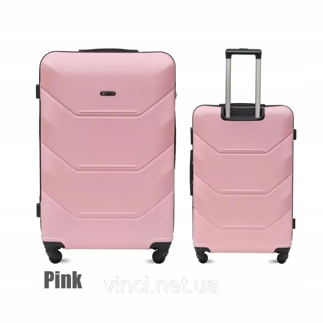 Валіза дорожня L Велика 97л BLOOM РОЖЕВА 75х50х30см Дорожній чемодан на 4х колесах, фото 1