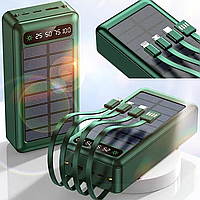 Повербанк power bank 50000 ViaKing УМБ с солнечной панелью и индикатором зеленый