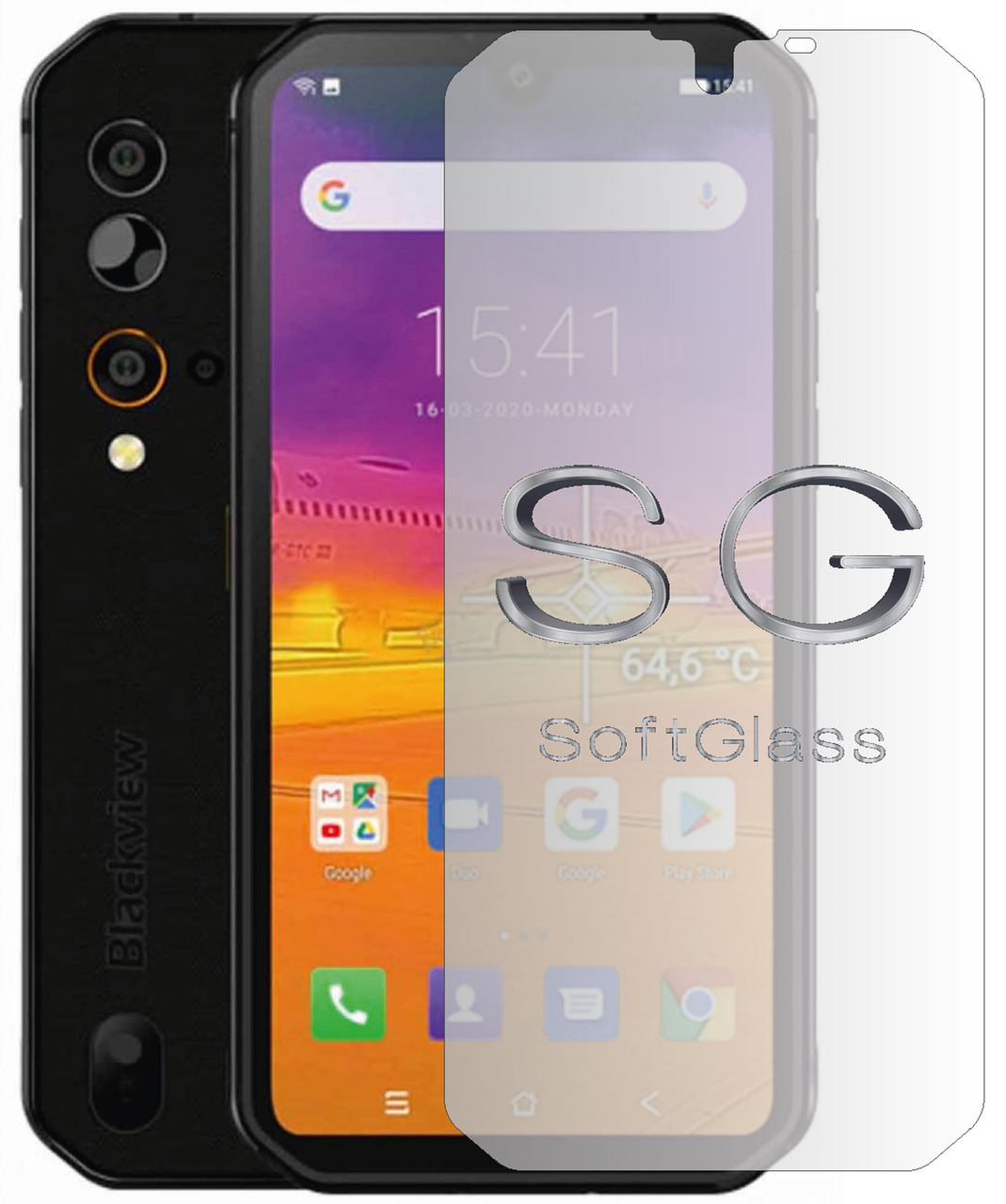 М'яке скло для Blackview BV9900E на екран поліуретанове SoftGlass, фото 1