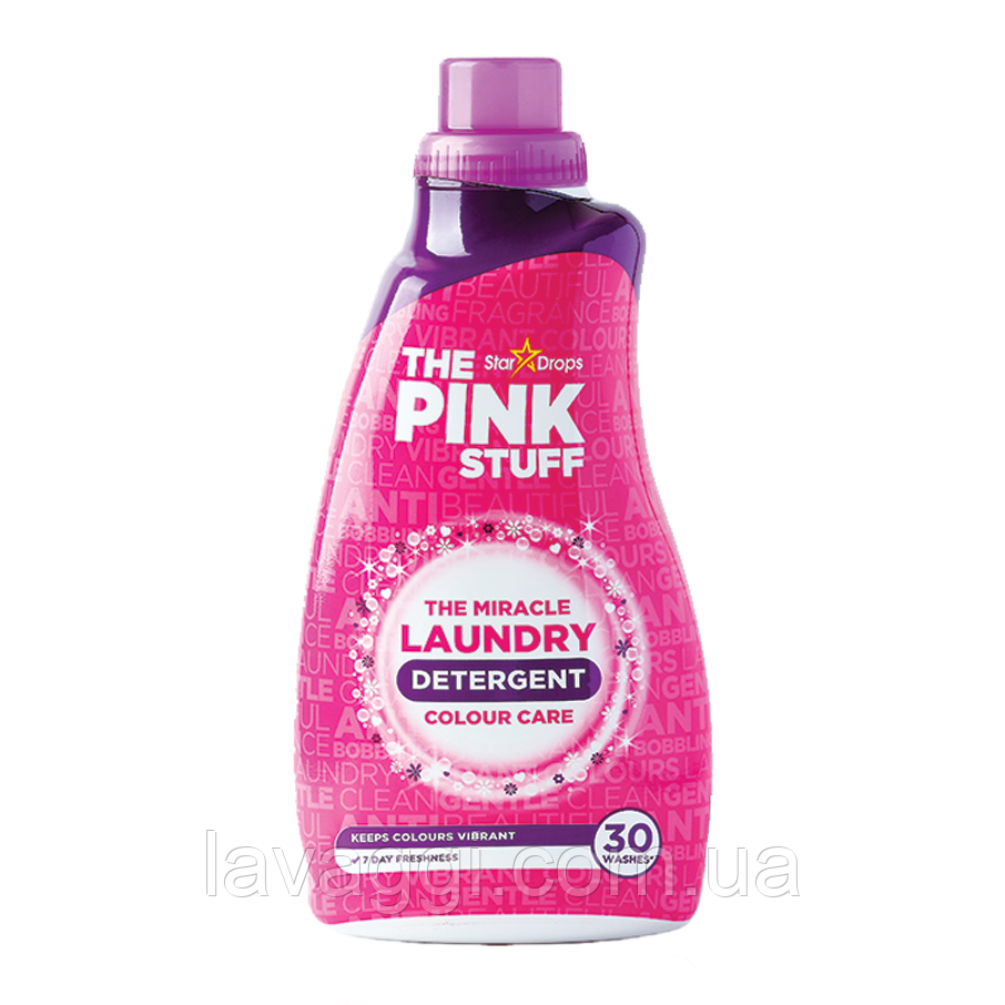 Гель для прання кольорових речей Pink Stuff Laundry Detergent Colour Care Liquid на 30 прань 960 мл