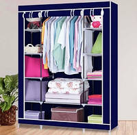 Складной тканевый шкаф текстильный Storage Wardrobe 28130 синий