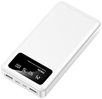 Повербанк power bank 40000 mah ViaKing УМБ с индикатором заряда белый