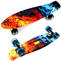 Пенни борд скейт со светящимися колесами Penny Board до 80 кг