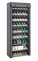 Тканевый шкаф для обуви на 9 полочек Shoe Cabinet Shoe Rack YQF-1190 NM-4 черный