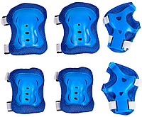 Дитячий комплект захисту наколінники налокітники захист зап'ясток Sports синій