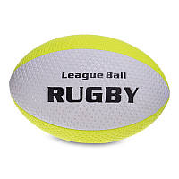 Мяч для регби FDSO Rugby Liga ball RG-0391 №9 Бело-салатовый (57508596)