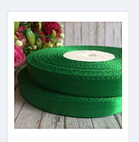 Стрічка атласна 0.9 см Зелена (рулон 32 метри), А09-19-32