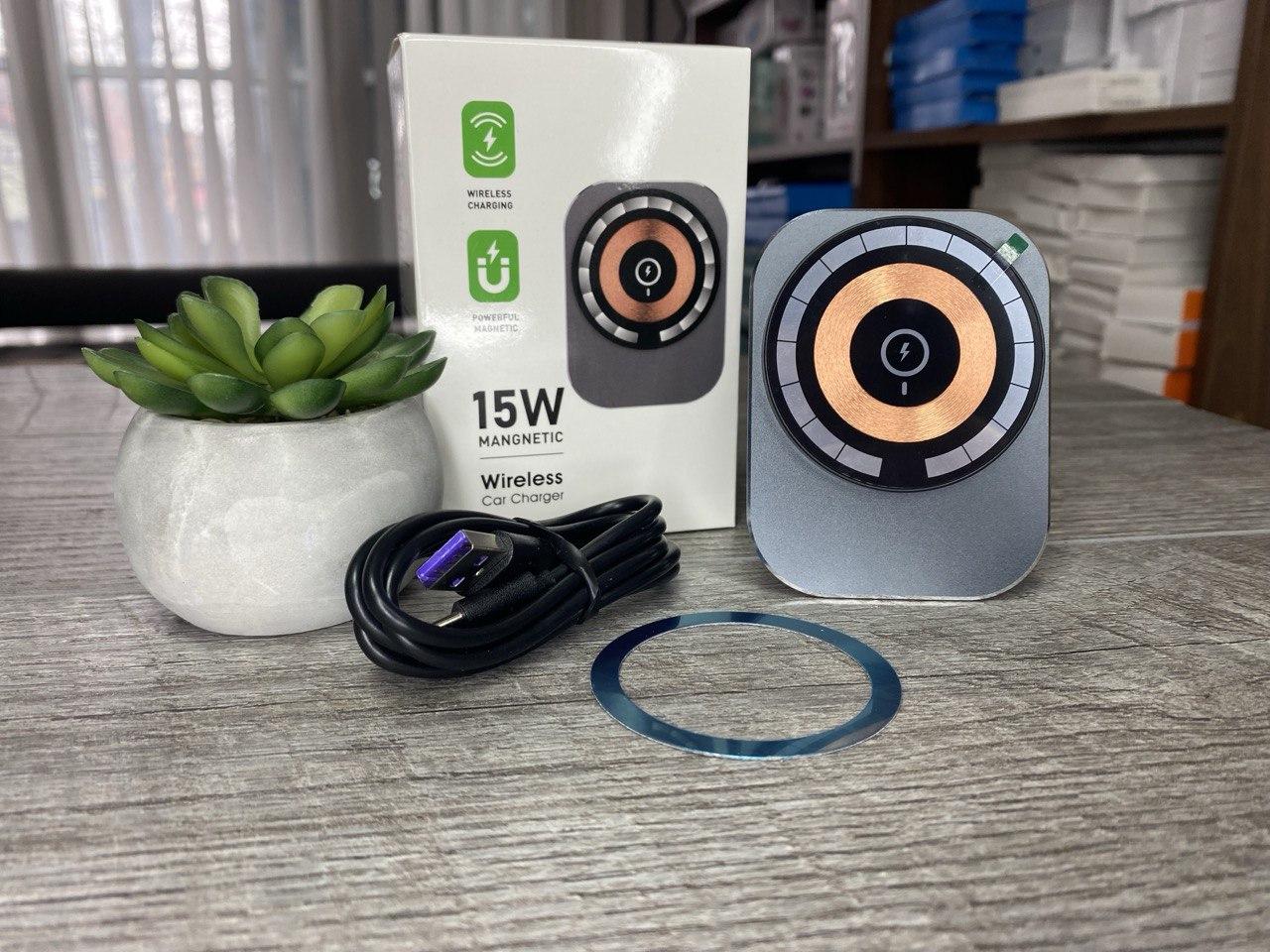 Автотримач із бездротовою зарядкою, магнітний Holder magnetic X26 Wireless Car Charger 15W MagSafe