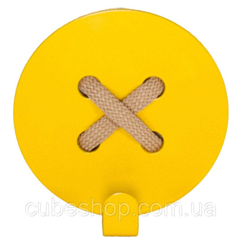 Настінний гачок для одягу Glozis Button Yellow