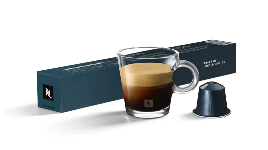 Кава в капсулах Nespresso Dharkan 10 шт тубус Швейцарія Неспресо міцна кава