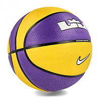 Мяч баскетбольный Nike PLAYGROUND 2.0 8P L JAMES DEFLATED COURT PURPLE/AMARILLO/BLACK/WHITE size 7