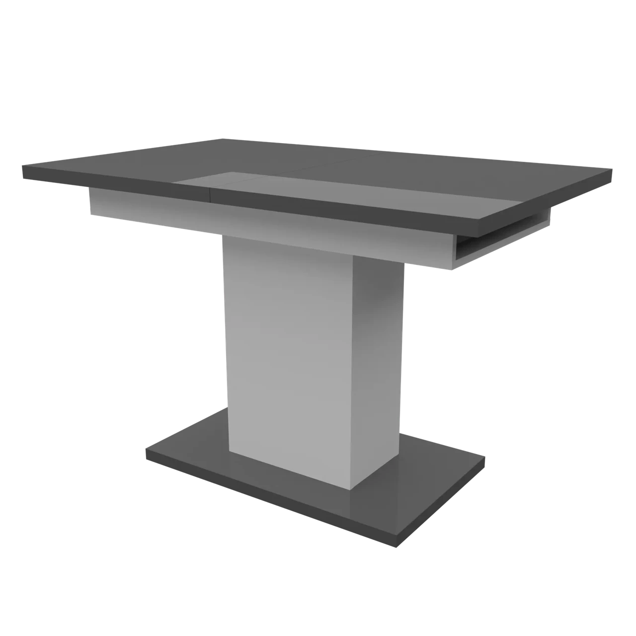 Обідній розсувний стіл ТВІСТ МДФ Neman, колір сірий глянець