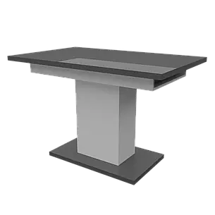 Обідній розсувний стіл ТВІСТ МДФ Neman, колір сірий глянець, фото 2