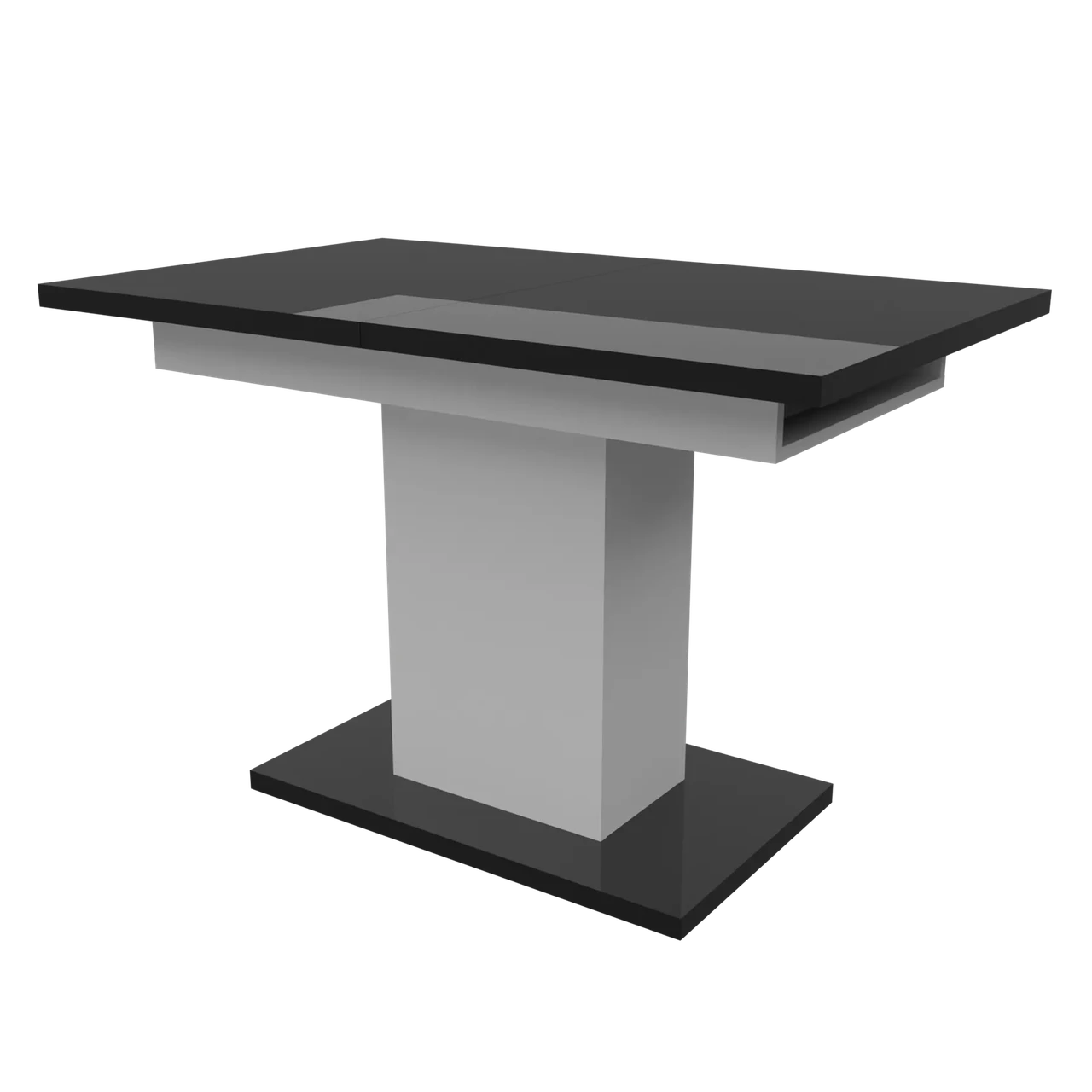 Обідній розсувний стіл ТВІСТ МДФ Neman, колір чорний глянець