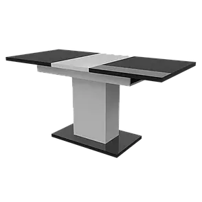 Обідній розсувний стіл ТВІСТ МДФ Neman, колір чорний глянець, фото 2