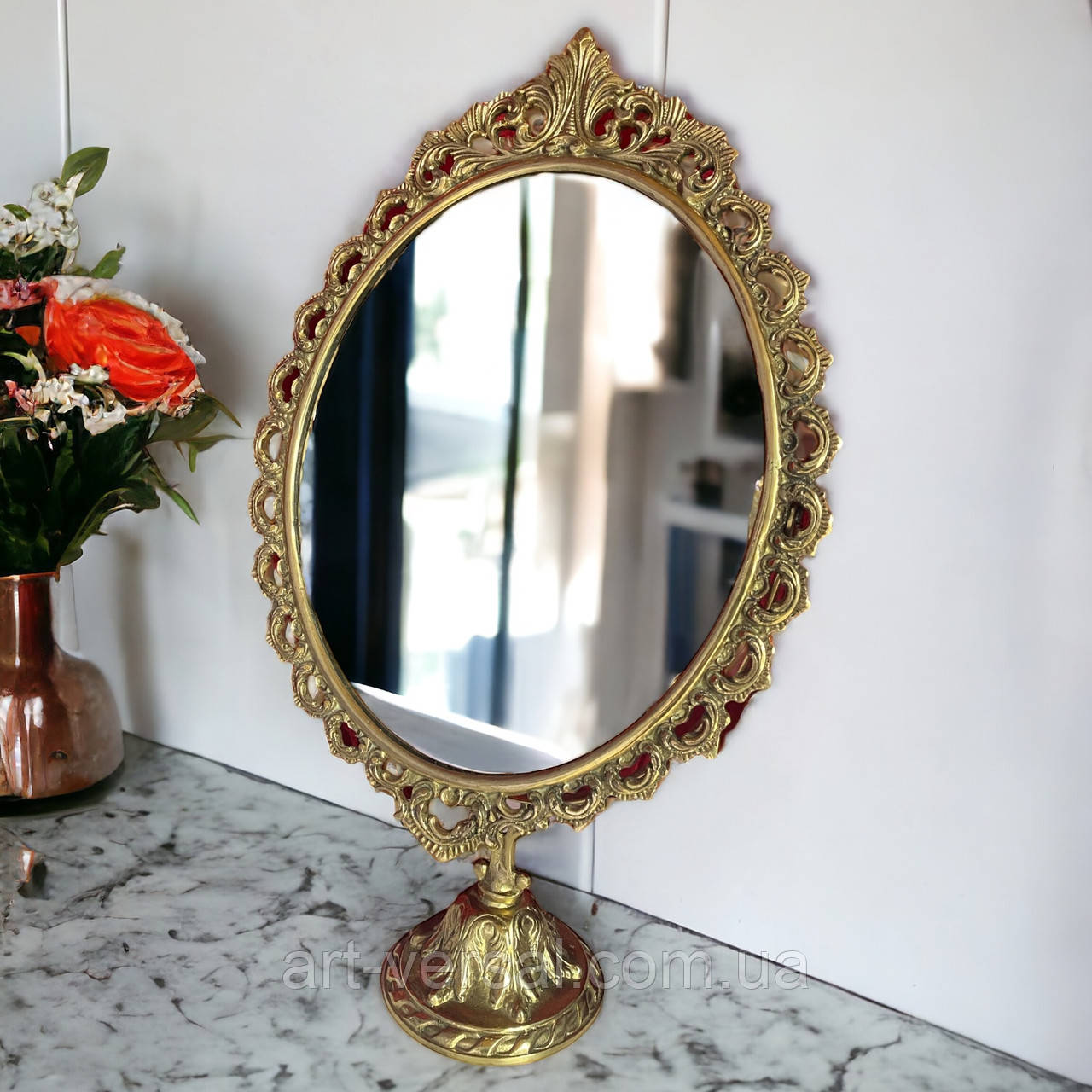 Косметичне дзеркало "Овальне" із бронзи