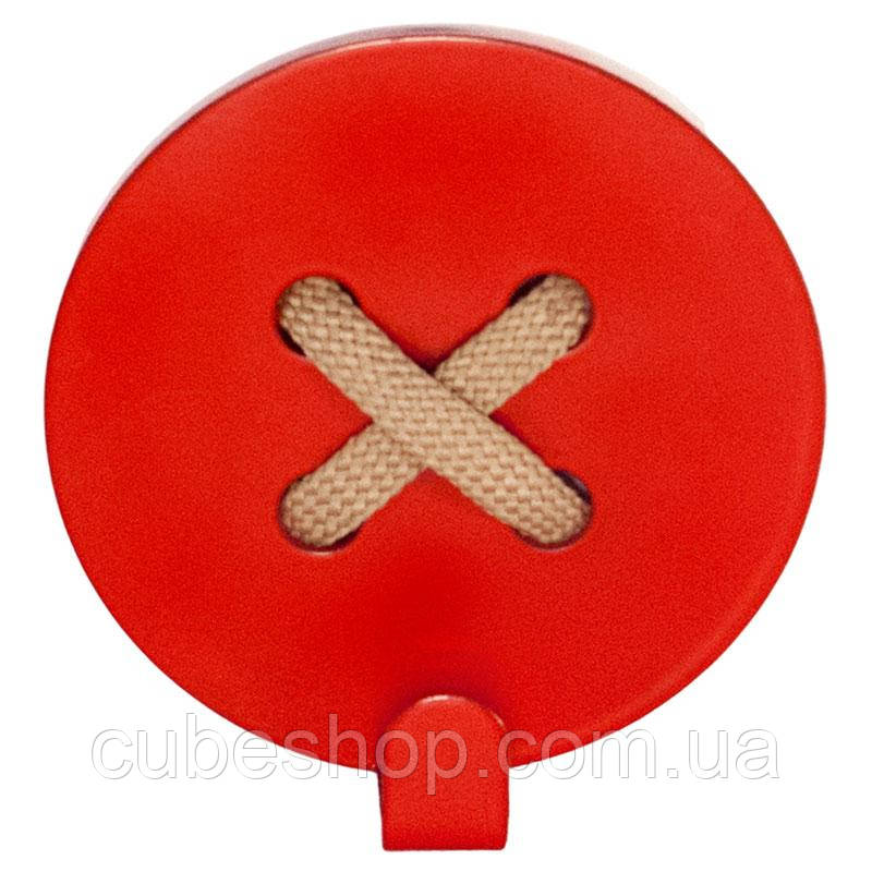 Настінний гачок для одягу Glozis Button Red