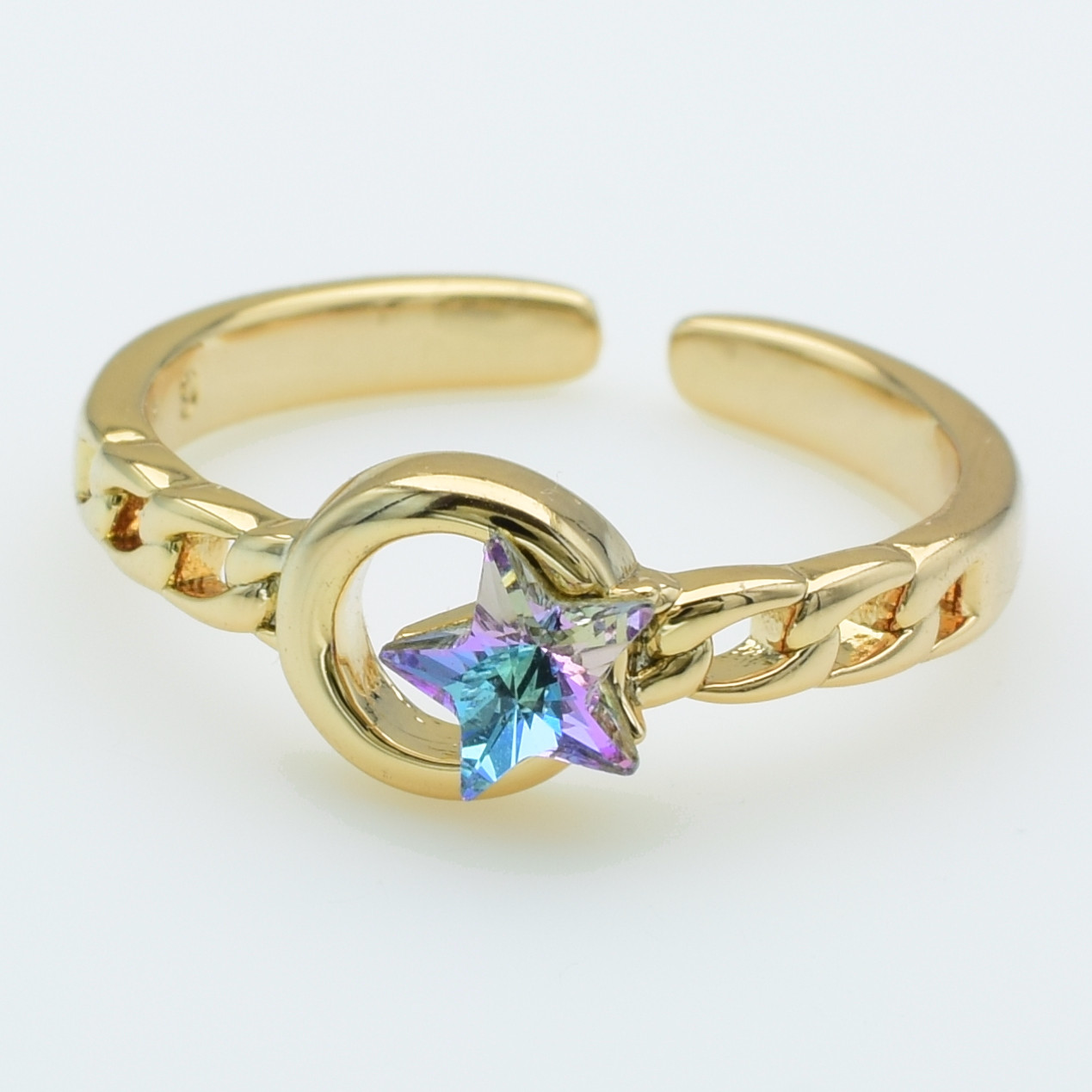 XUPING Кільце Позолота 18к Swarovski, Висота 0.7см, Розмір 16