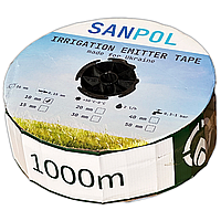 Лента капельного полива эмиттерная 1000 м (10см) "Sanpol" плотность 6 mil