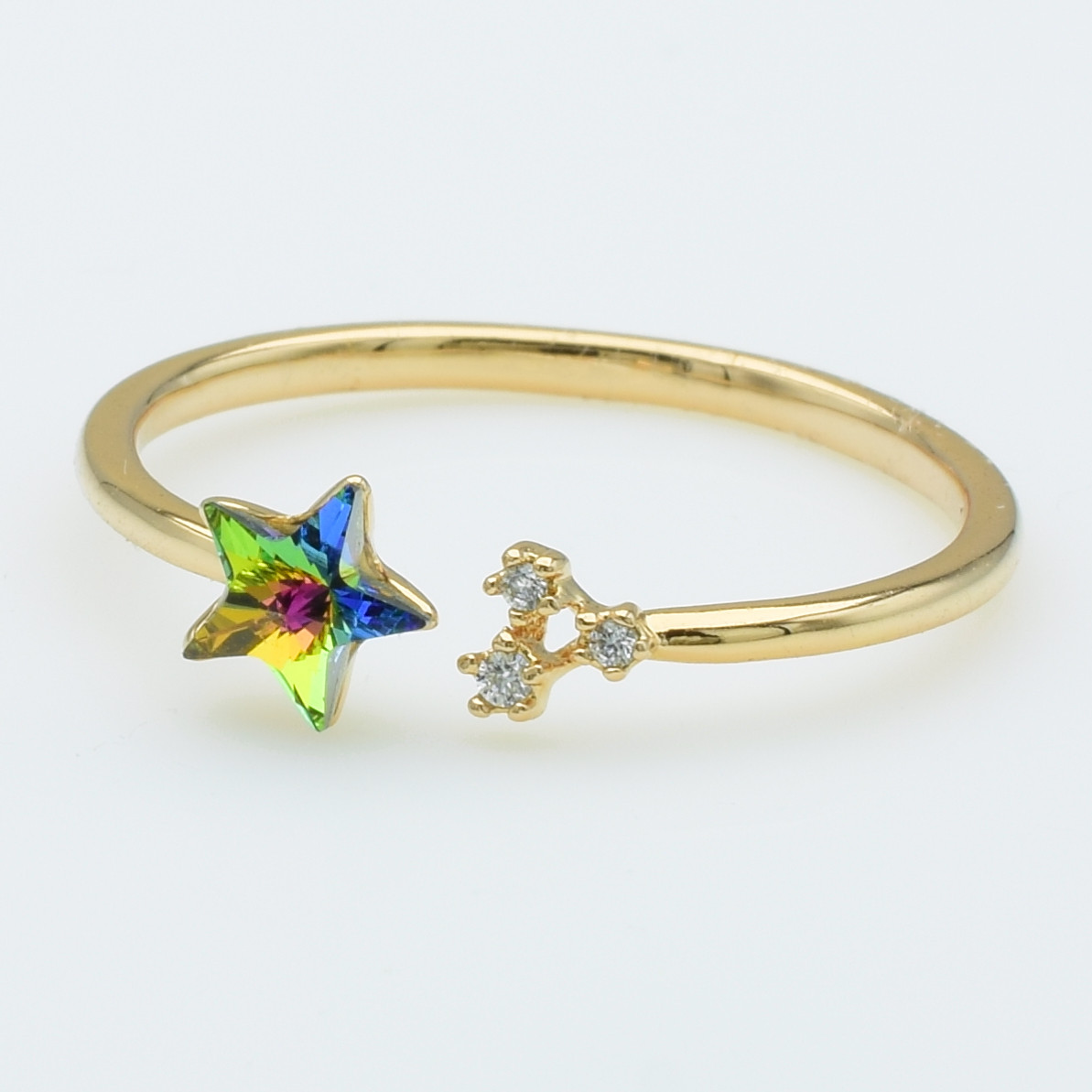 XUPING Кільце Позолота 18к Swarovski, Висота 0.6см, Розмір 18