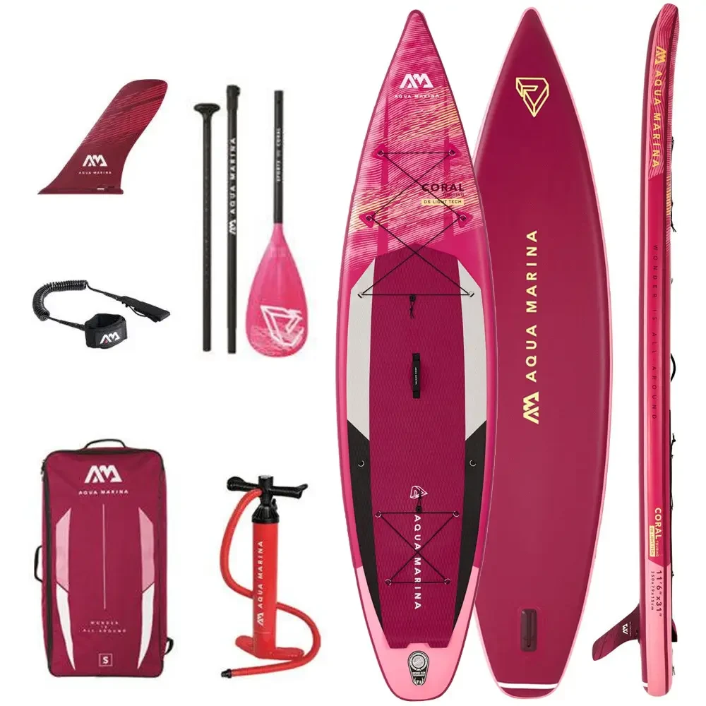 Надувна дошка SUP для гонок Aqua Marina Coral Raspberry Touring 11.6 iS. Купити дошку САП Аква Марина, фото 1
