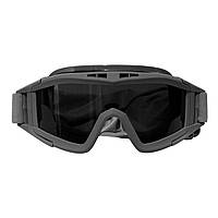 "Защитные тактические очки-маска со сменным стеклом Black: защита и комфорт"